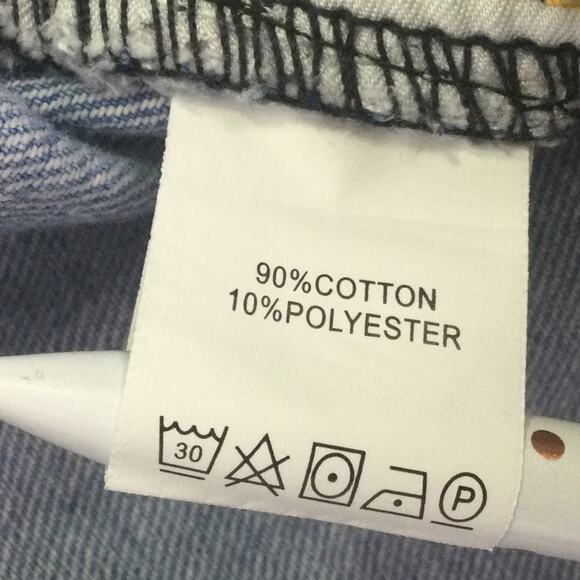 DT Jeans Women's Lightwash Distressed Button Fly High Rise Blue Jeans Size 2XL - Picture 9 of 14